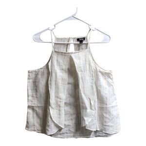 ana Womens Sz Large Sleeveless Flowy Blouse Top Metallic
